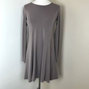 Forever 21 taupe long sleeve dress size S A line